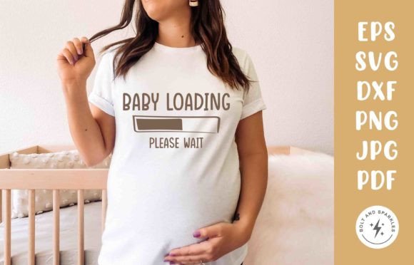 Baby Loading Please Wait SVG for Crafts and Graphics