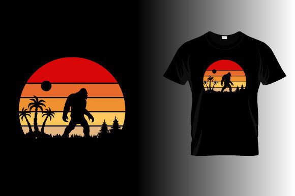 Bigfoot T-shirt Design for Crafts and Graphics
