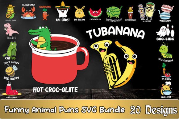 Funny Animal Puns SVG Bundle for Creative Graphics