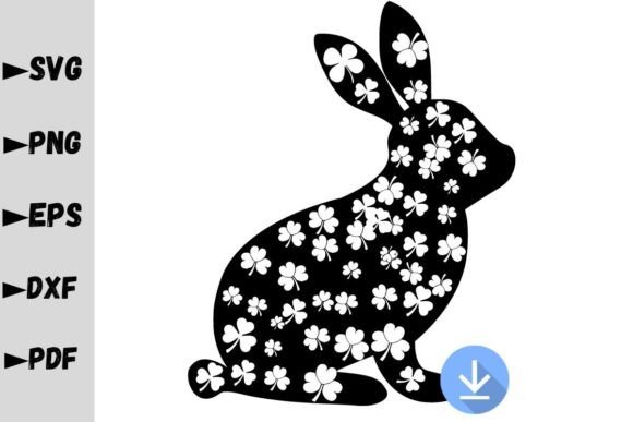 Lucky Bunny Silhouette Graphics for Creative Crafts
